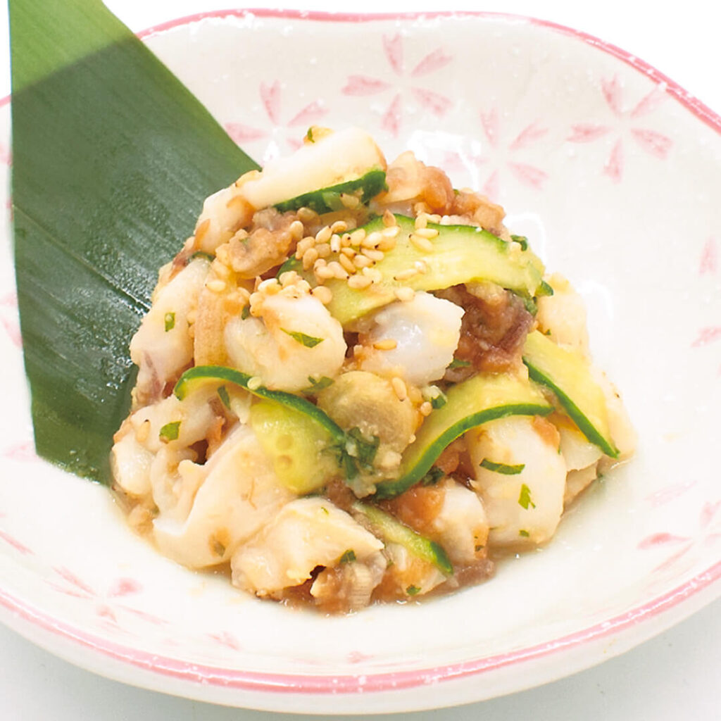 北海タコの梅なめろう